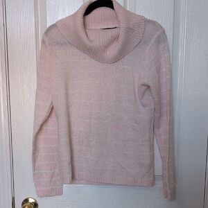 Soft Pink Cowl Neck Sweater